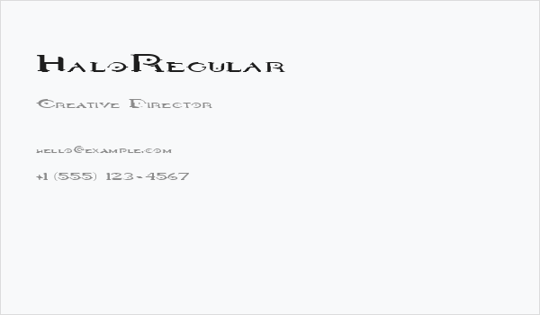 HaloRegular Business Card