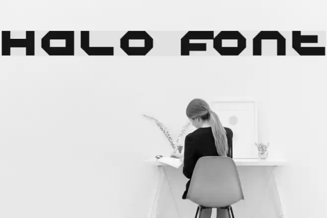 Halo Font examples