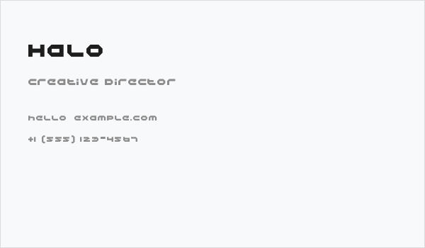 Halo Business Card