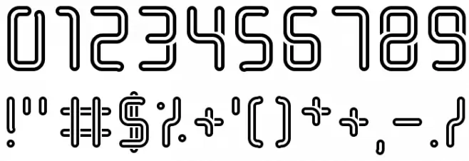 Halogen Gas Lights Font OTHER CHARS