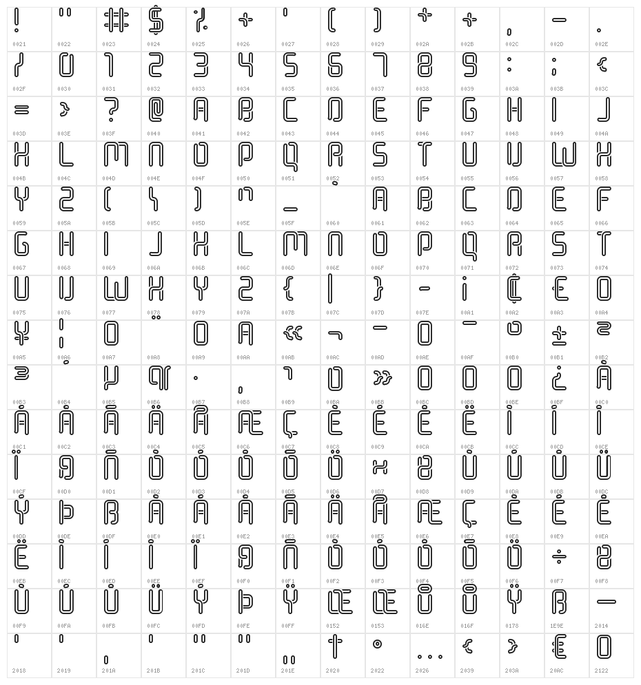 Halogen Gas Lights Character Map