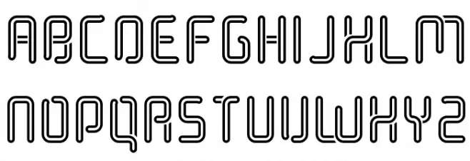 Halogen Gas Lights Font LOWERCASE