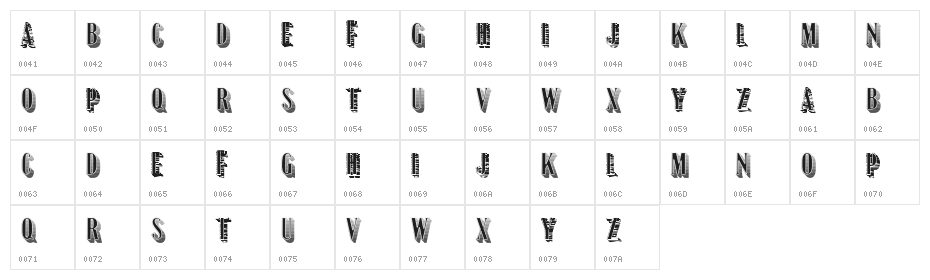 Halogen Regular Character Map