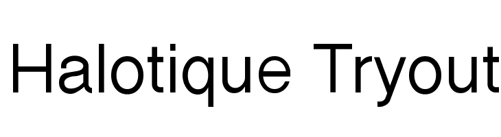 Halotique Tryout Font