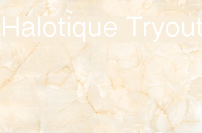 Halotique Tryout Шрифта examples