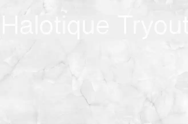Halotique Tryout Font examples