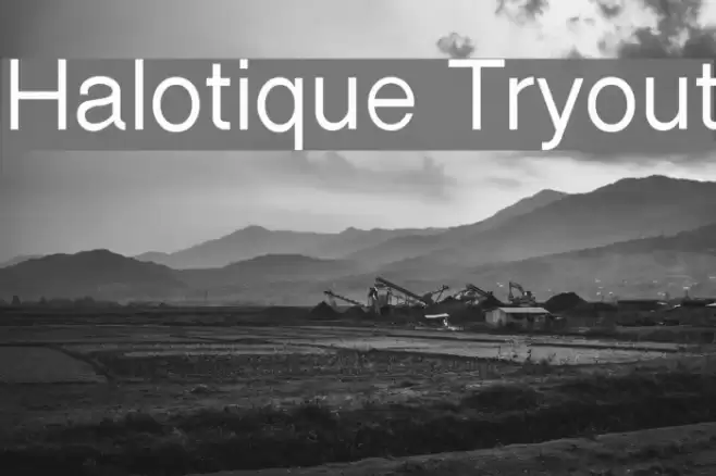 Halotique Tryout Font examples
