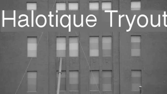 Halotique Tryout Font examples