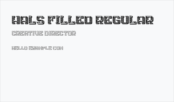 Hals Filled Regular Business Card