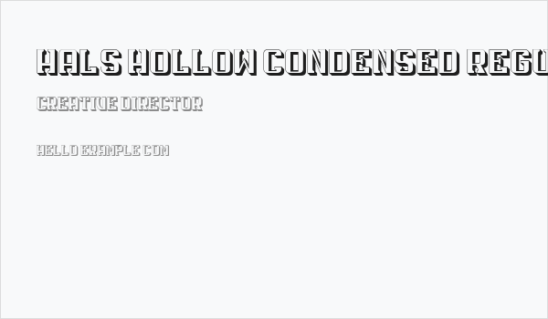 Hals Hollow Condensed Regular Business Card