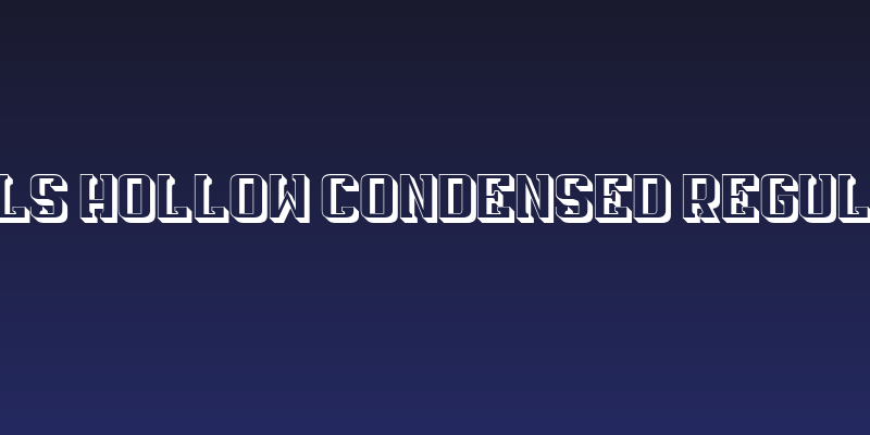 Hals Hollow Condensed Regular Social Header