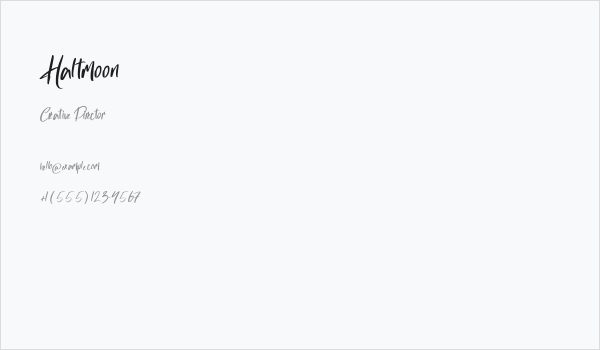 Haltmoon Business Card