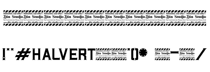 Halvert Solid Personal Use Font OTHER CHARS