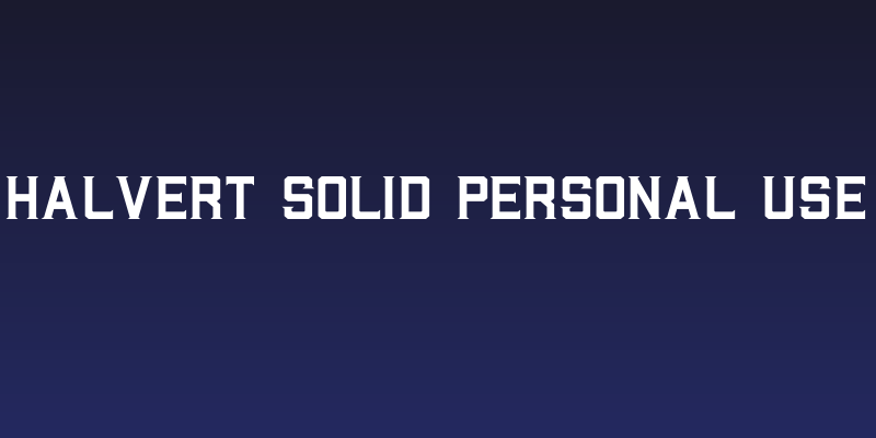 Halvert Solid Personal Use Social Header
