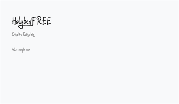 HalybedFREE Business Card