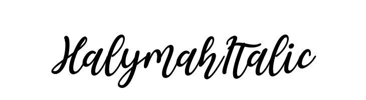 Halymah Italic  font caratteri gratis