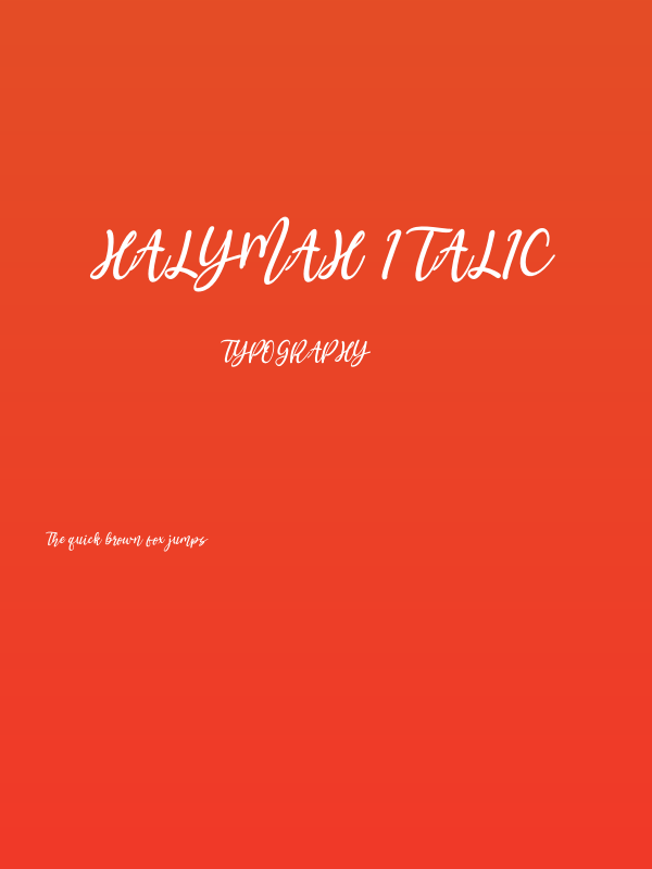 Halymah Italic Poster
