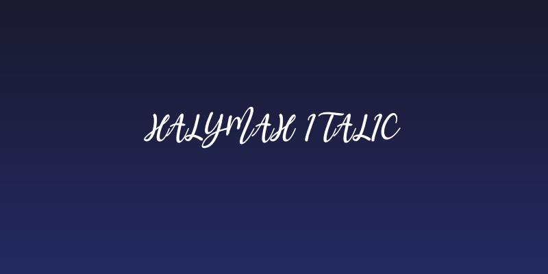 Halymah Italic Social Header