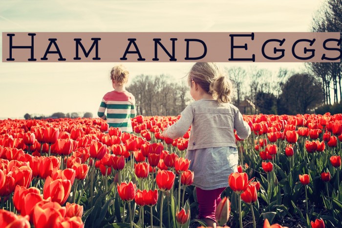 Ham and Eggs Font examples