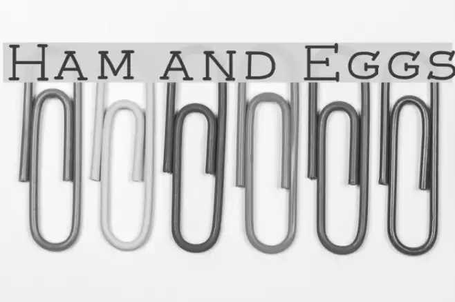 Ham and Eggs Font examples
