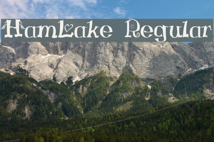 HamLake Regular Шрифта examples