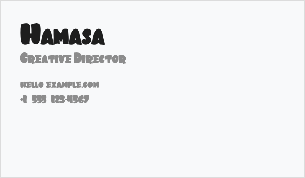 Hamasa  Business Card