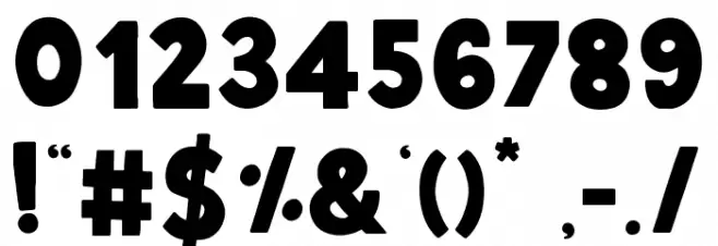 Hamberger Bold Font OTHER CHARS