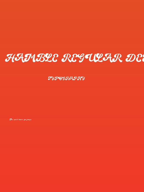 Hamble Regular Demo Poster