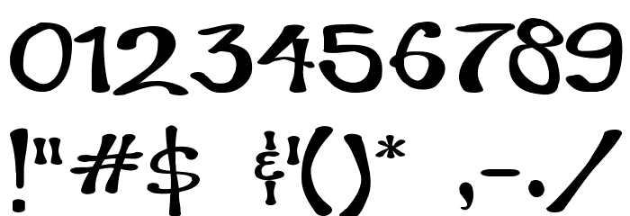 Hambone Font OTHER CHARS