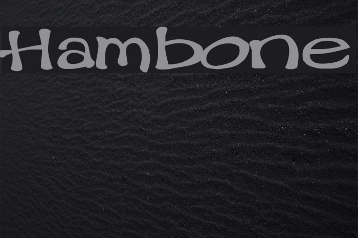 Hambone Font examples