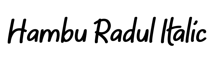 Hambu Radul Italic Font