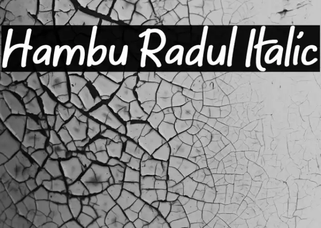 Hambu Radul Italic خط examples