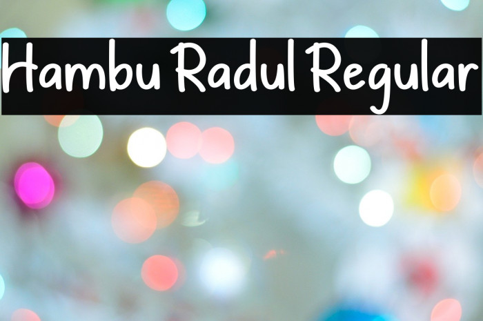 Hambu Radul Regular Font examples