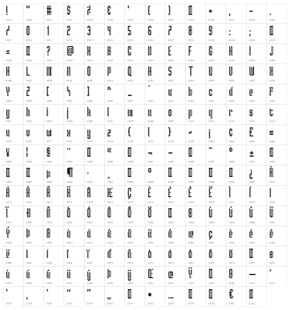 Hamburg Messe Character Map