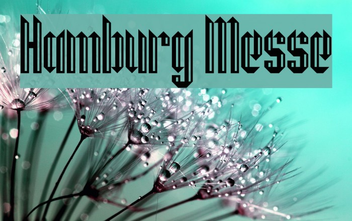 Hamburg Messe Шрифта examples