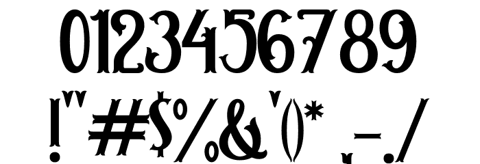 Hamburg Regular Font OTHER CHARS
