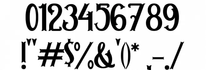 Hamburg Regular Font OTHER CHARS