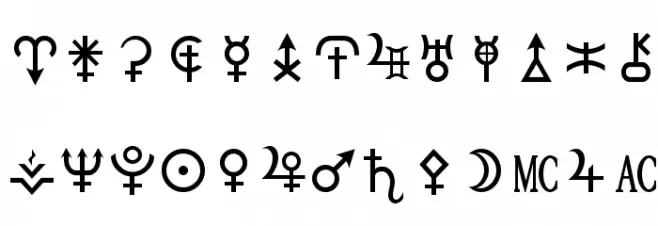 HamburgSymbols Caratteri MAIUSCOLE