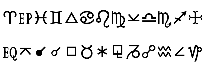 HamburgSymbols Font LOWERCASE