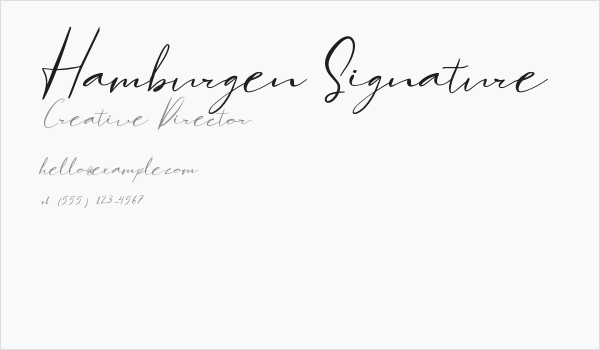 Hamburgen Signature Business Card