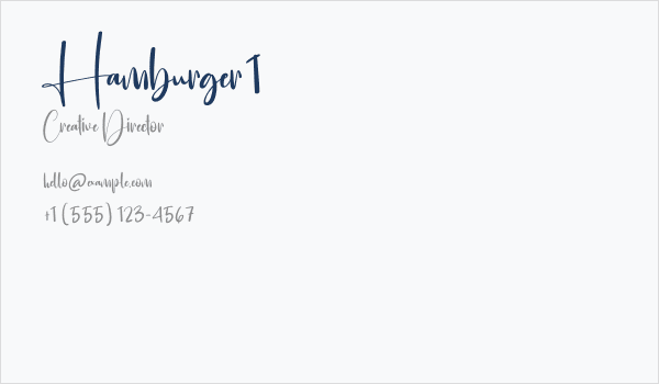 Hamburger1 Business Card