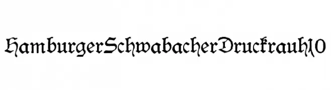 HamburgerSchwabacherDruckrauh10  Frei Schriftart Herunterladen