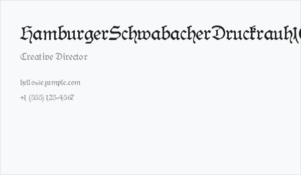 HamburgerSchwabacherDruckrauh10 Business Card