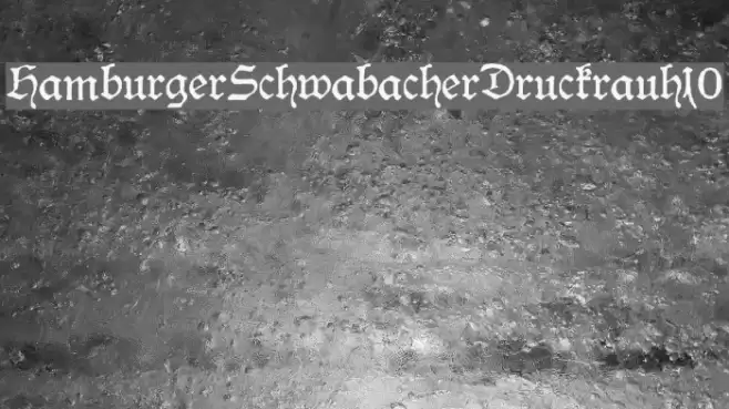 HamburgerSchwabacherDruckrauh10 Font examples