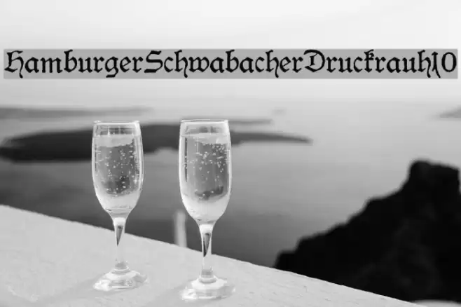 HamburgerSchwabacherDruckrauh10 Font examples
