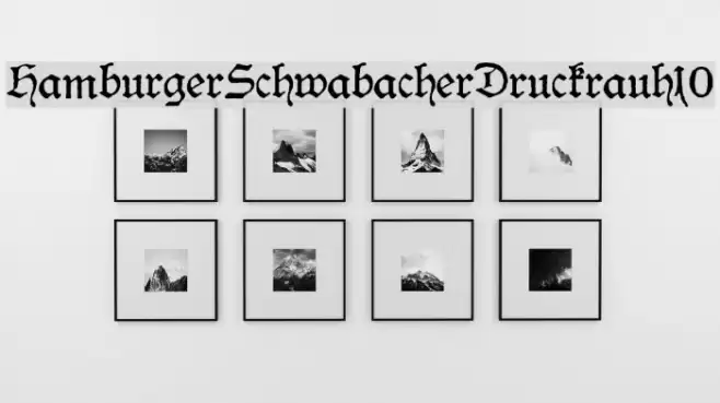 HamburgerSchwabacherDruckrauh10 Font examples