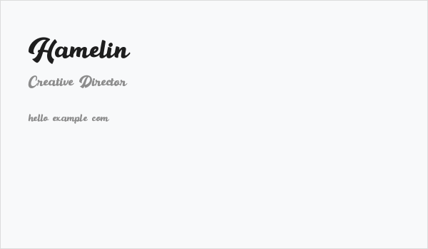 Hamelin Business Card