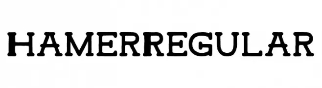 HamerRegular  Free Fonts Download