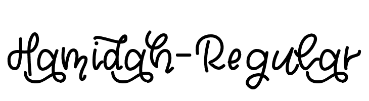 Hamidah-Regular  Frei Schriftart Herunterladen
