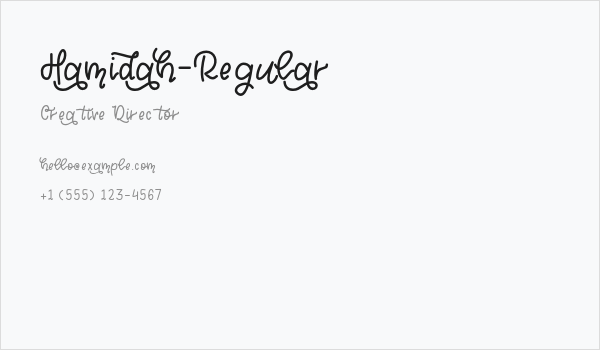 Hamidah-Regular Business Card
